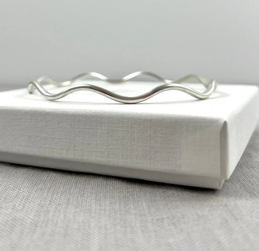 Soft Wave Bangle - Kathryn Jane Jewellery