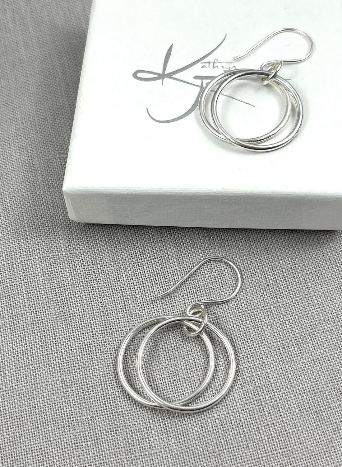 004DoubleHoopDropEarrings - Kathryn Jane Jewellery