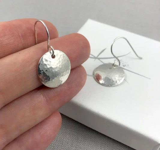011HammeredDomeDropEarrings - Kathryn Jane Jewellery