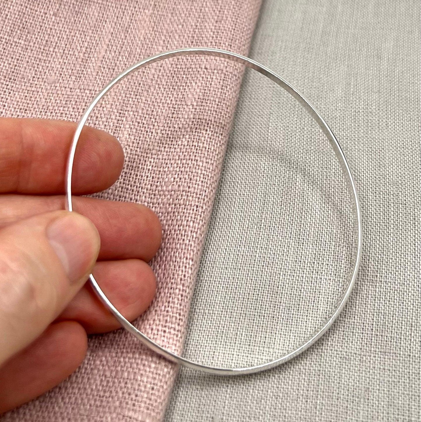 hammered-oval-bangle5 - Kathryn Jane Jewellery