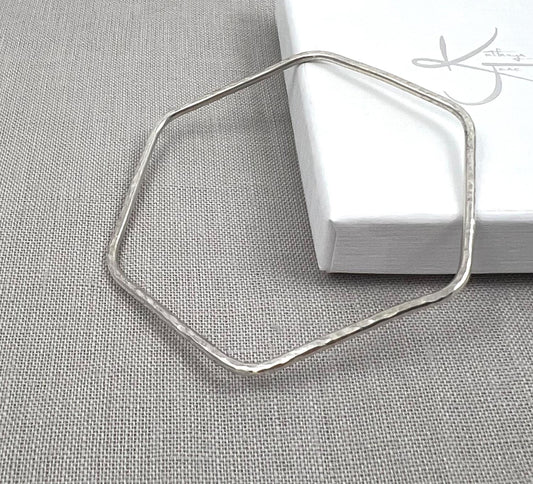 Slim Hexagonal Bangle