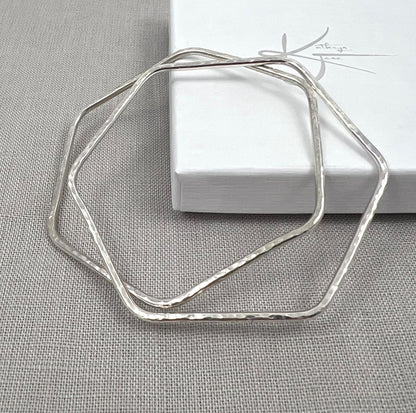Slim Hexagonal Bangle