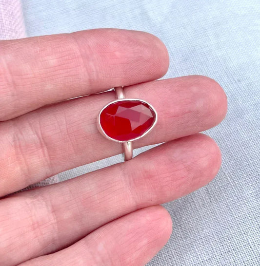 Carnelian Gemstone Ring - Kathryn Jane Jewellery