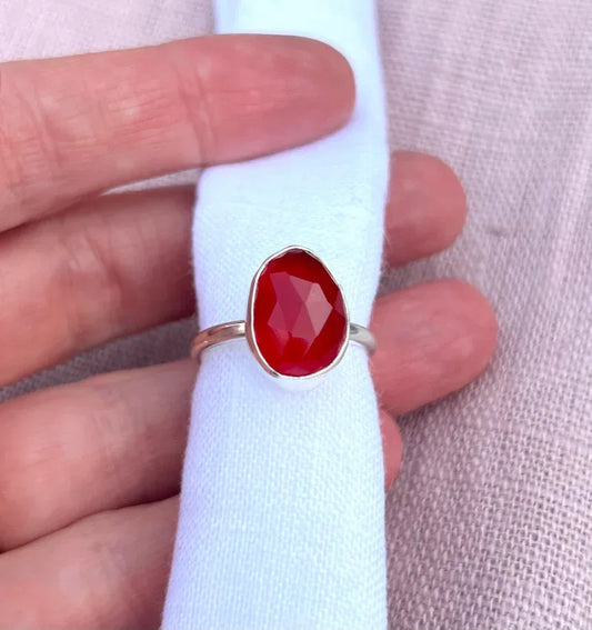 Carnelian Gemstone Ring - Kathryn Jane Jewellery