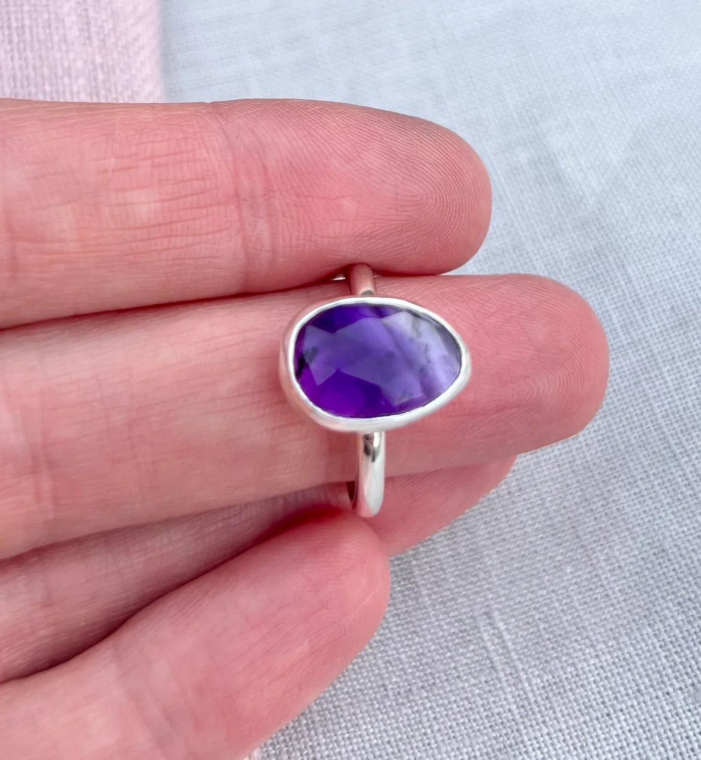 Amethyst Gemstone Ring - Kathryn Jane Jewellery