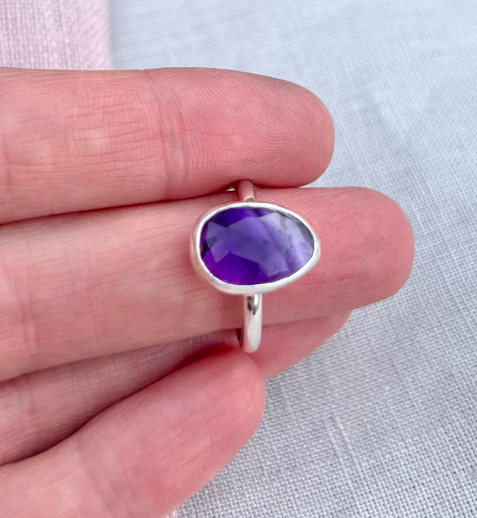 Amethyst Gemstone Ring - Kathryn Jane Jewellery