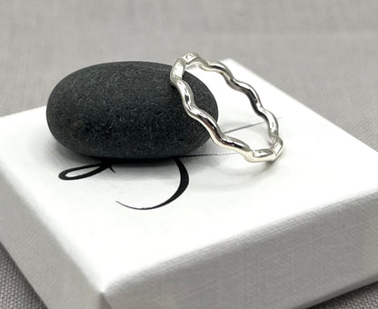 Sterling Silver Wavy Ring