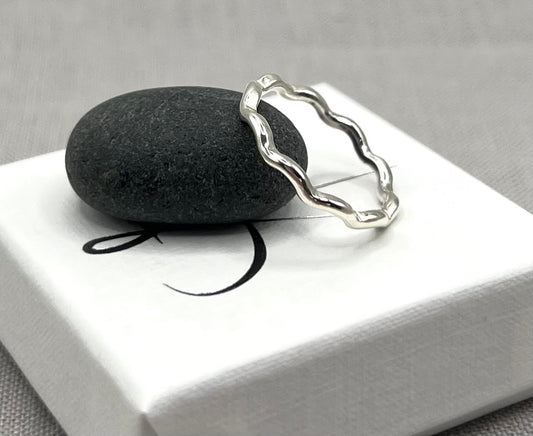Sterling Silver Wavy Ring